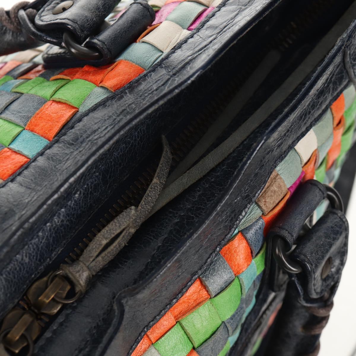 BALENCIAGA The City Hand Bag Leather 2way Multicolor 115748 Auth 154085V