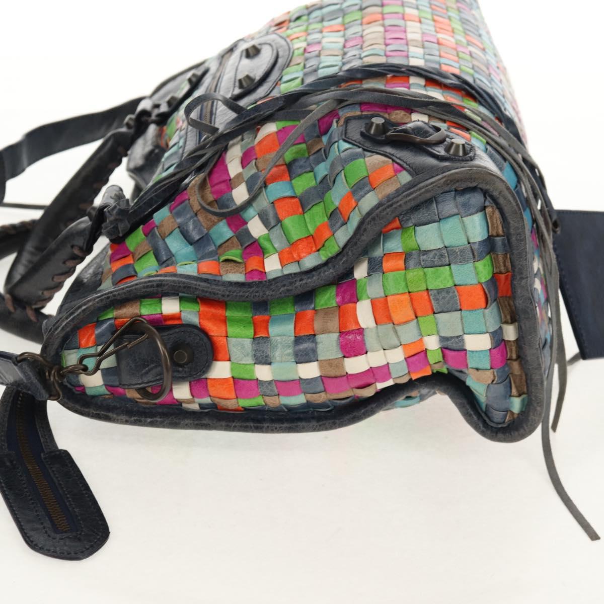 BALENCIAGA The City Hand Bag Leather 2way Multicolor 115748 Auth 154085V