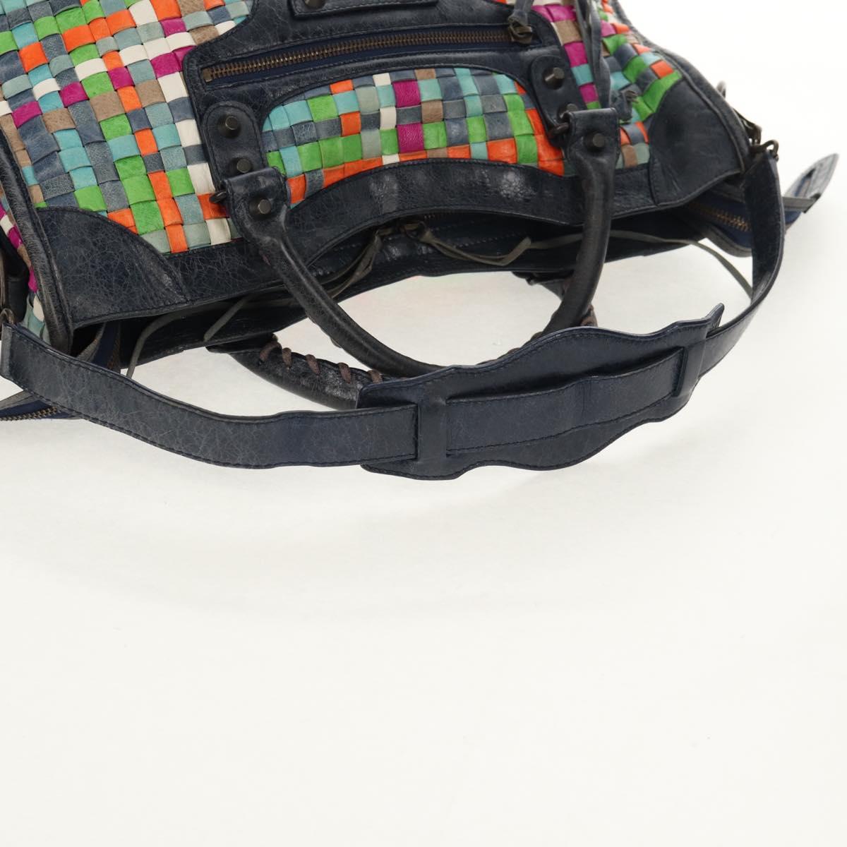 BALENCIAGA The City Hand Bag Leather 2way Multicolor 115748 Auth 154085V