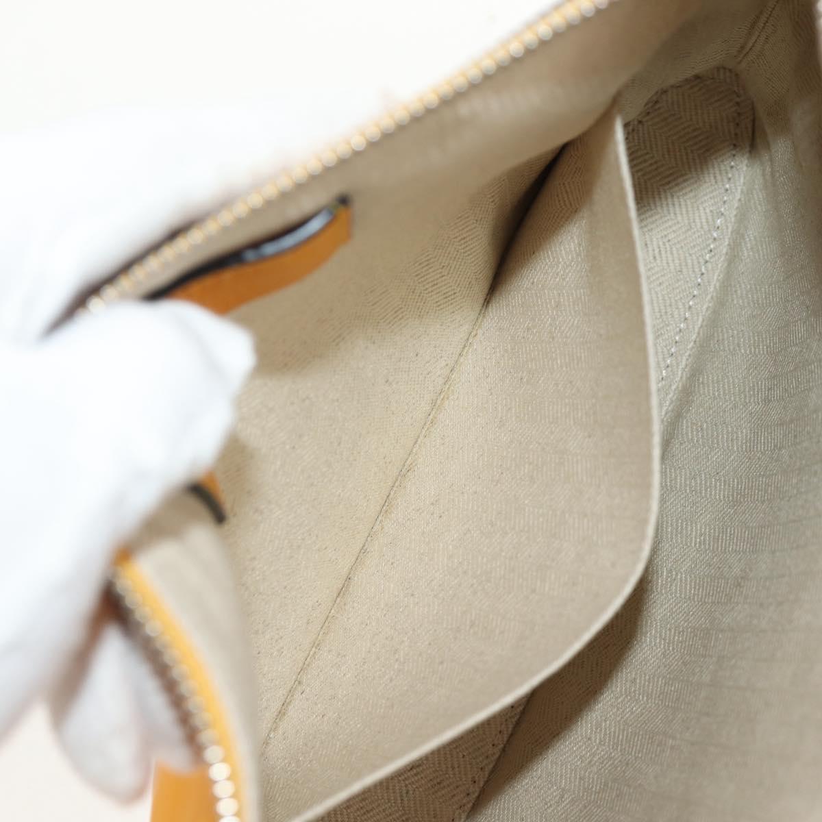 LOEWE Anagram Clutch Bag Leather Light Blue Silver Auth 154086M