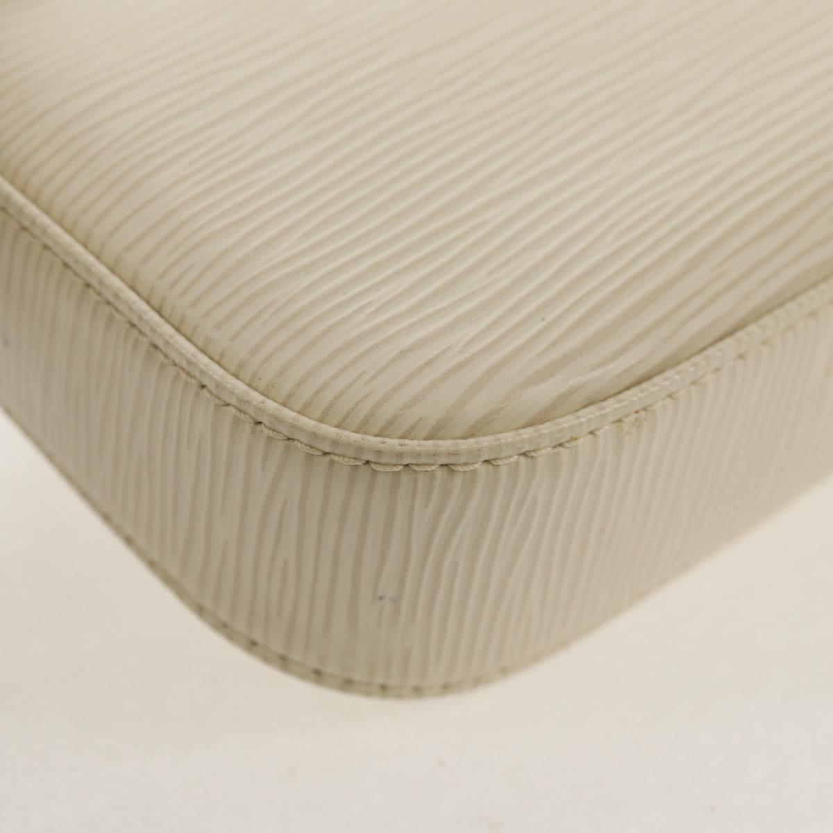 LOUIS VUITTON Epi Pochette Accessoires Pouch White M4077J LV Auth 154090V