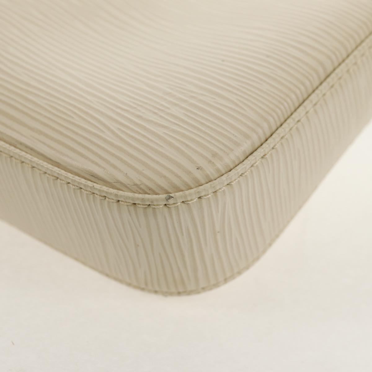 LOUIS VUITTON Epi Pochette Accessoires Pouch White M4077J LV Auth 154090V