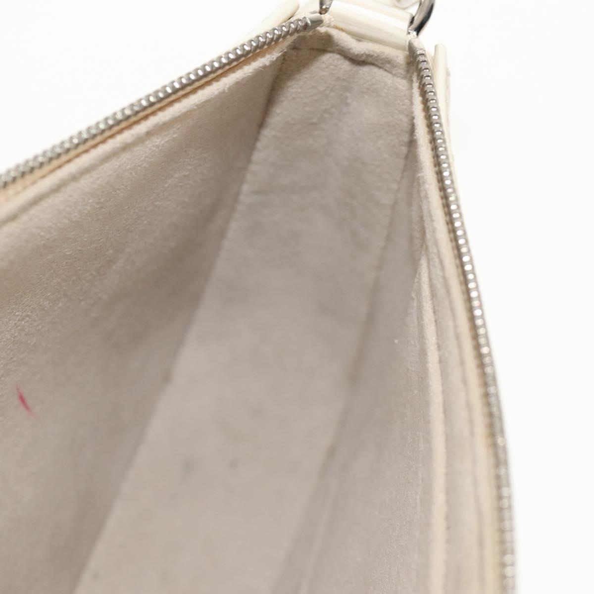 LOUIS VUITTON Epi Pochette Accessoires Pouch White M4077J LV Auth 154090V