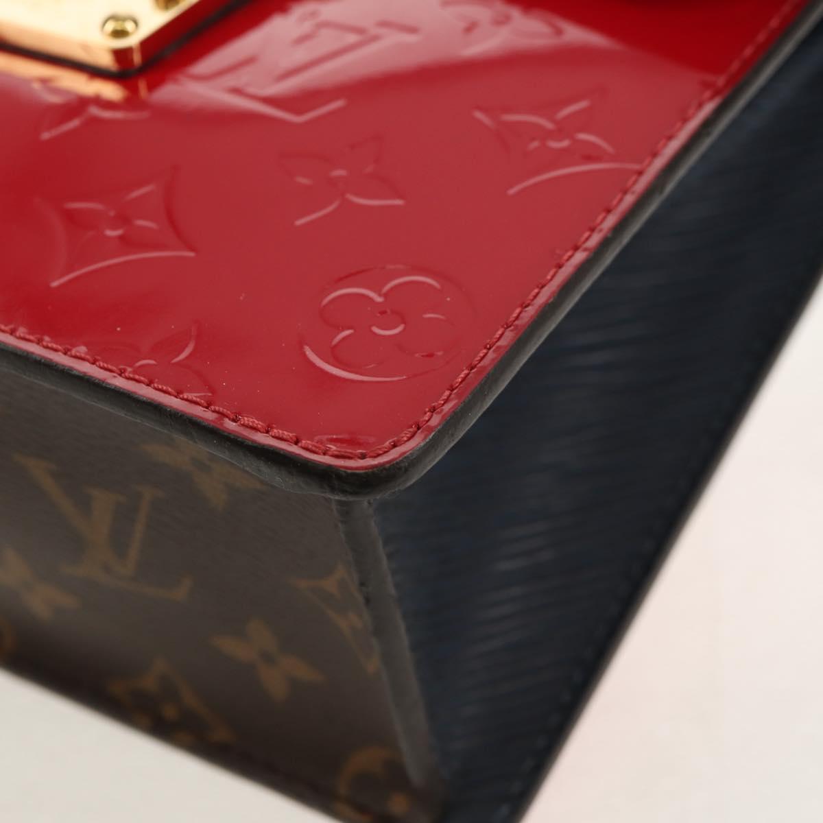 LOUIS VUITTON Monogram Vernis Spring Street PM Bag Scarlet M90505 Auth 154091V