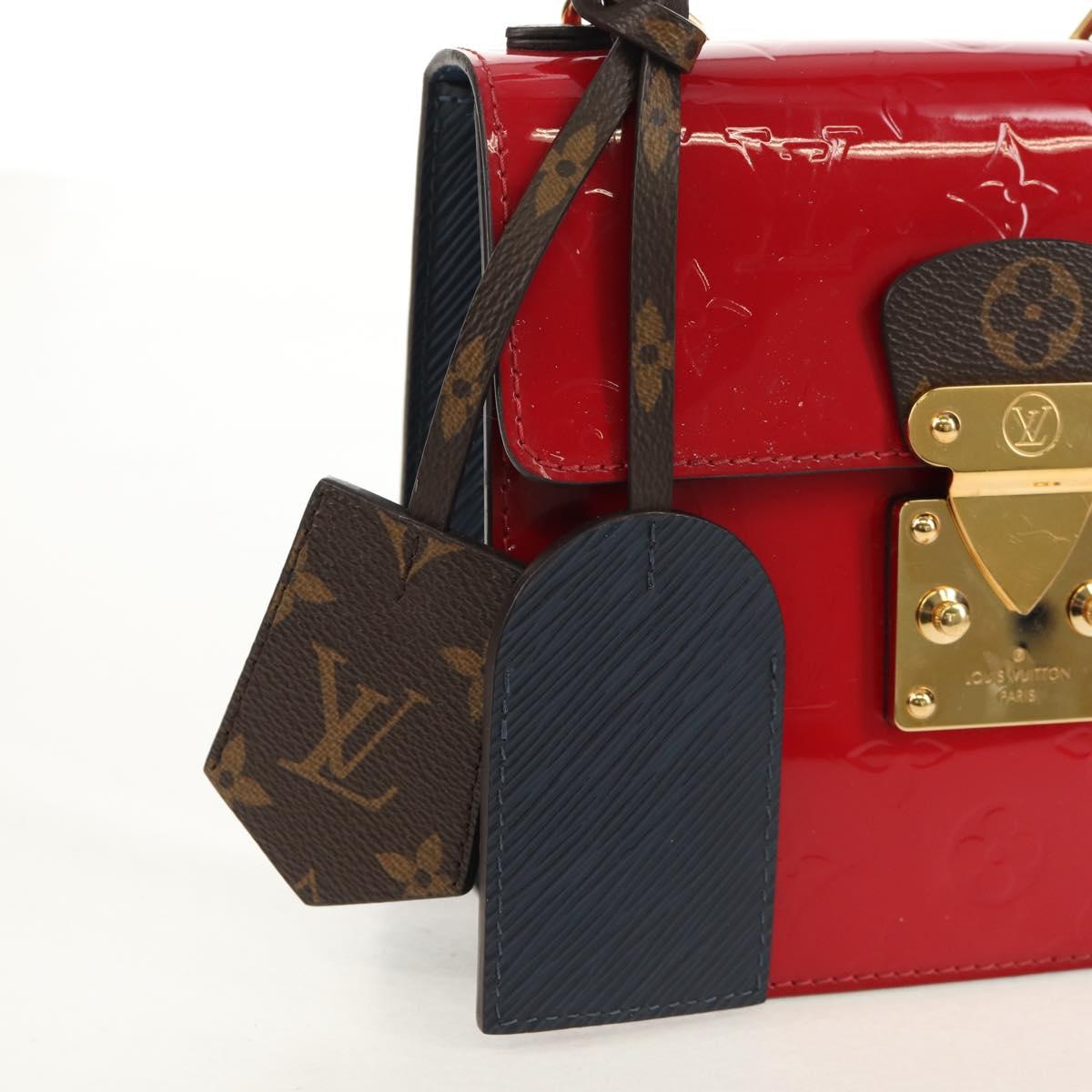 LOUIS VUITTON Monogram Vernis Spring Street PM Bag Scarlet M90505 Auth 154091V