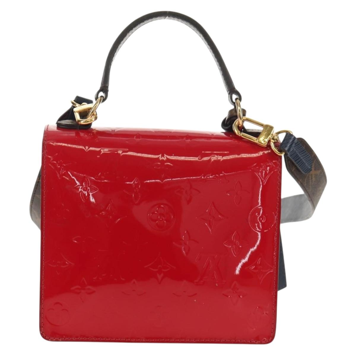 LOUIS VUITTON Monogram Vernis Spring Street PM Bag Scarlet M90505 Auth 154091V