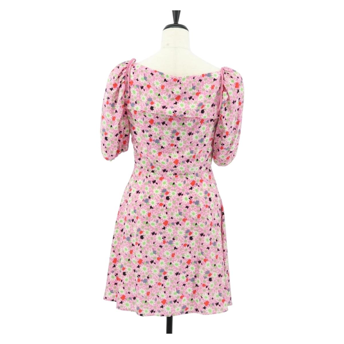 Miu Miu One Piece Silk Pink Auth 154093