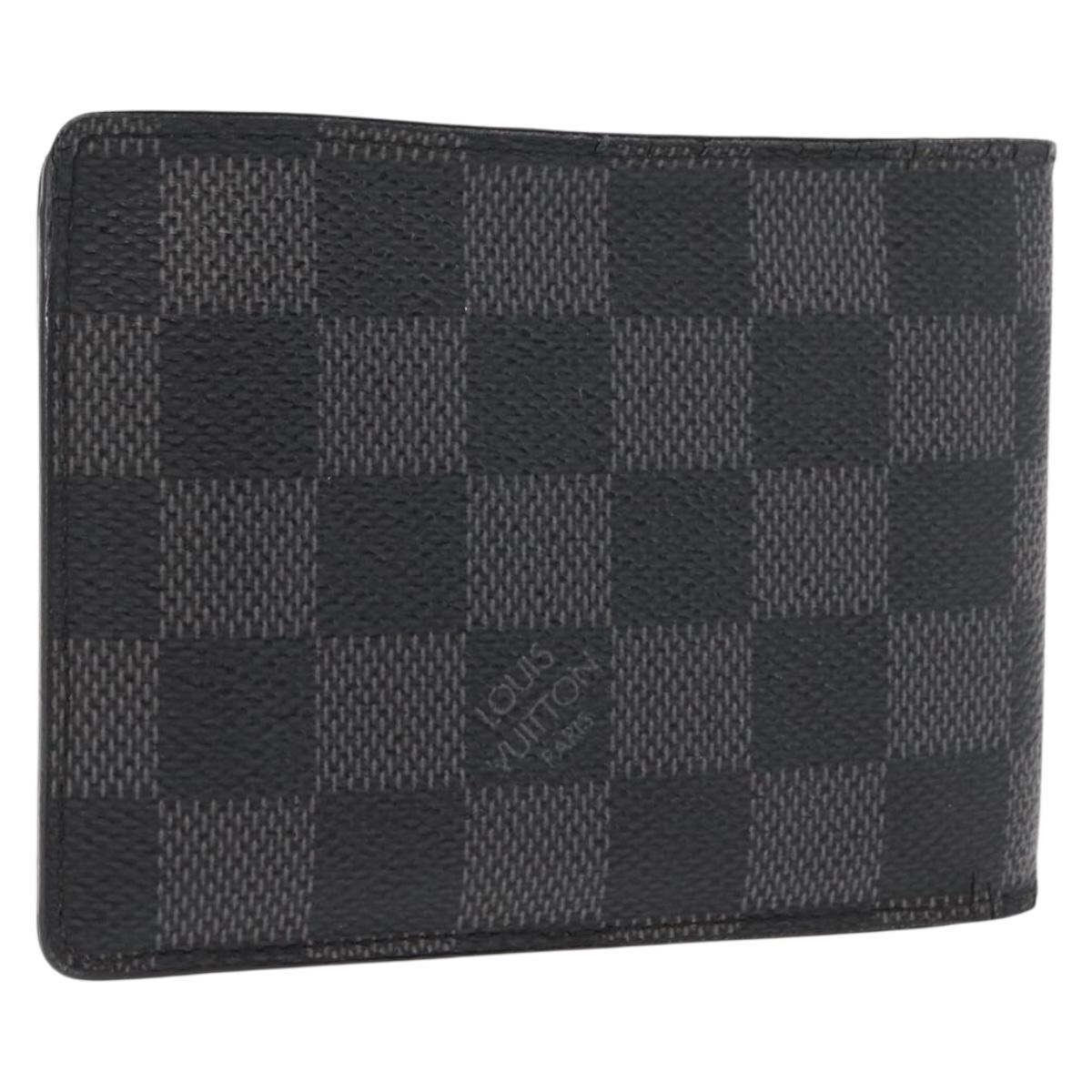 LOUIS VUITTON Damier Graphite Portefeuille Multripru Wallet N63258 Auth 154097