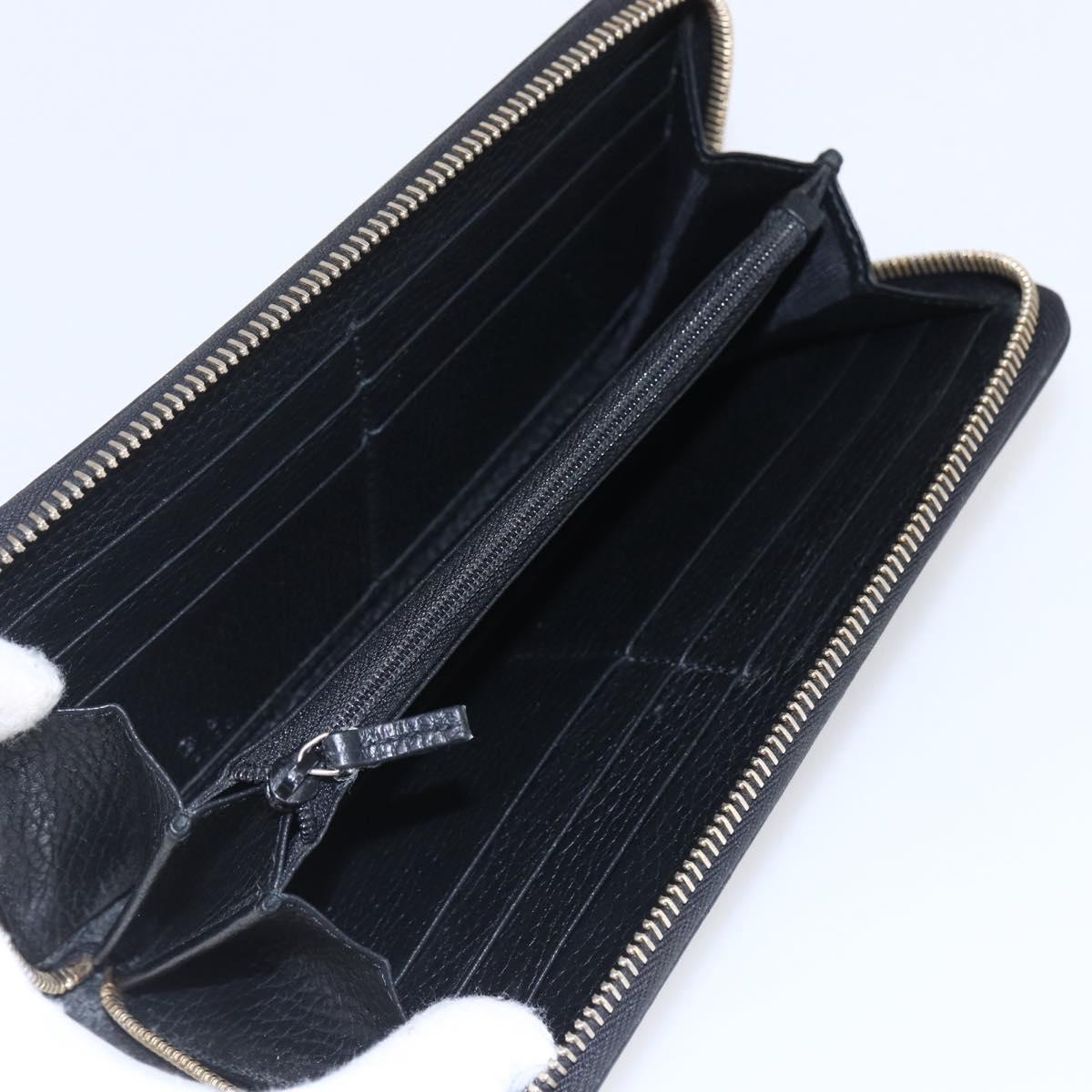 GUCCI Long Wallet Leather Black 449347 Auth 154098