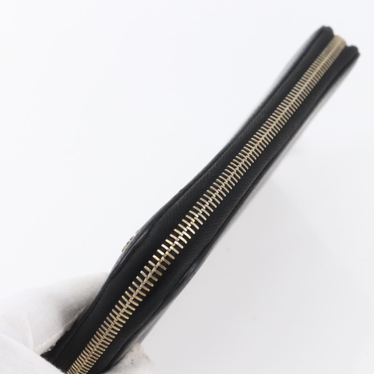 GUCCI Long Wallet Leather Black 449347 Auth 154098