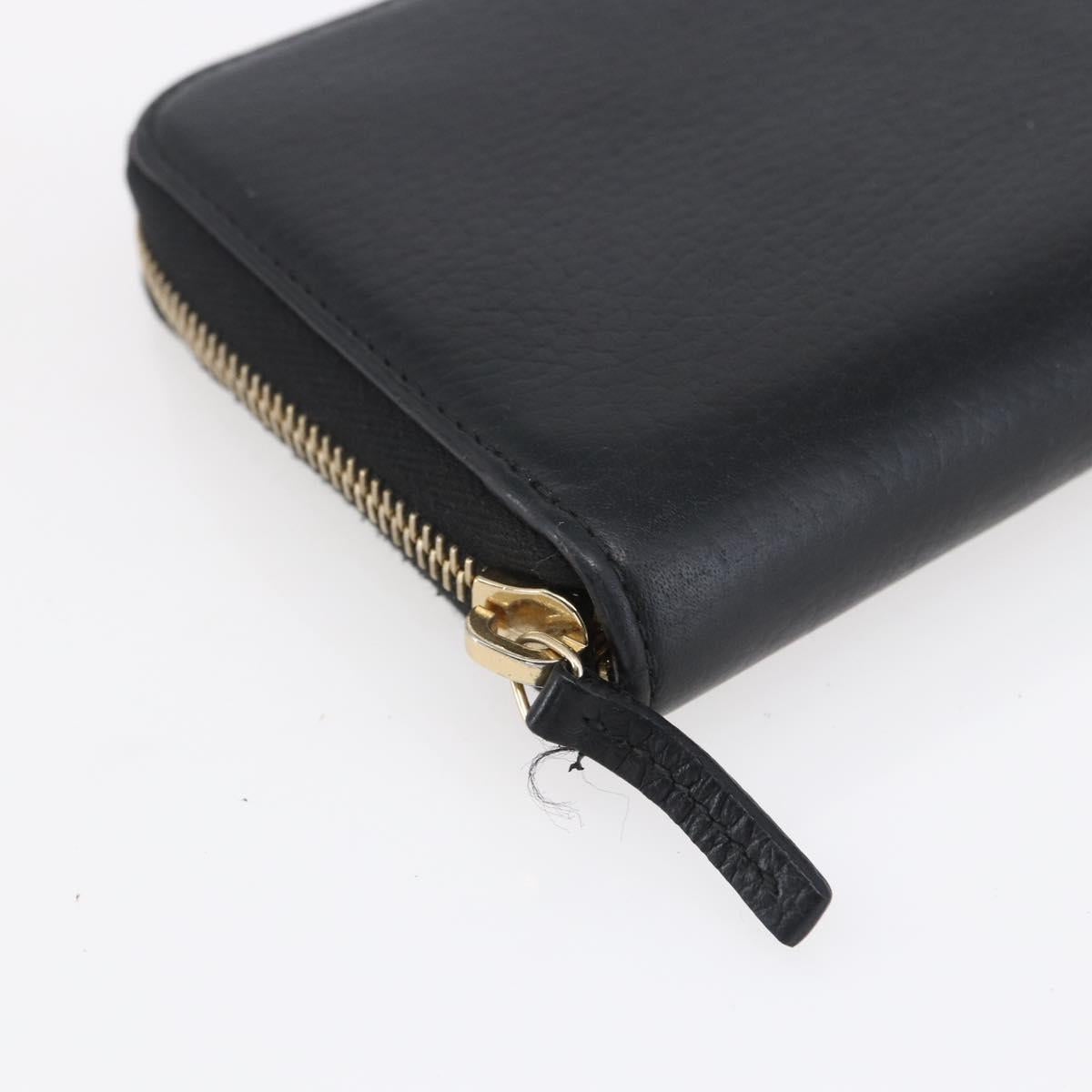GUCCI Long Wallet Leather Black 449347 Auth 154098