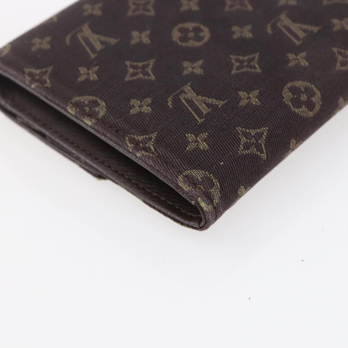 LOUIS VUITTON Monogram Mini Lin Portefeiulle Sarah Wallet M95234 LV Auth 154100