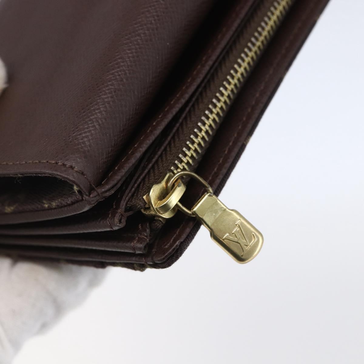 LOUIS VUITTON Monogram Mini Lin Portefeiulle Sarah Wallet M95234 LV Auth 154100