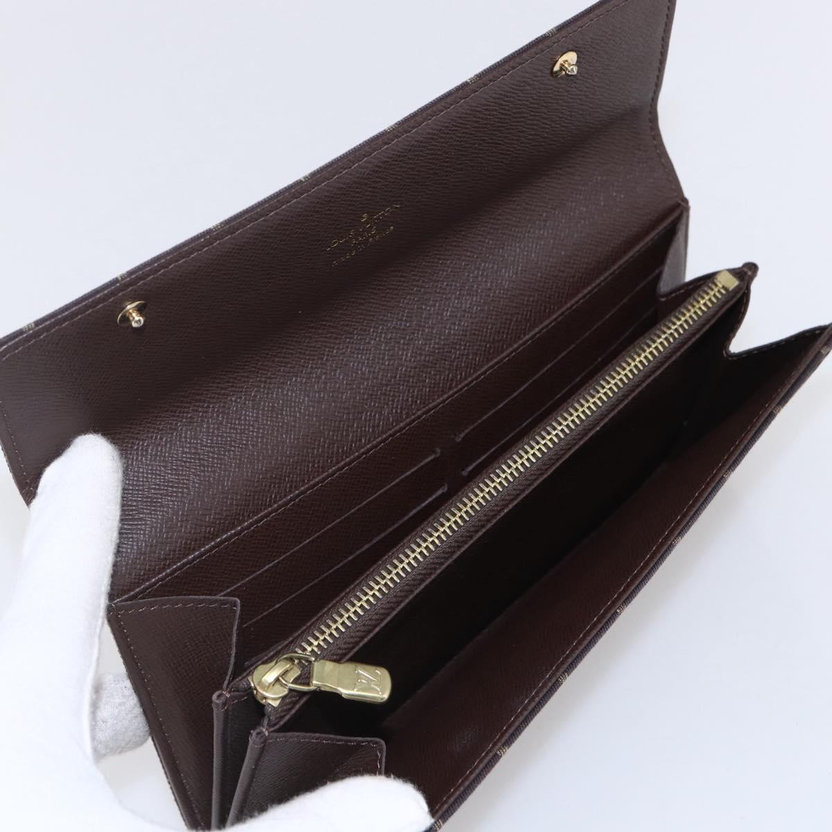 LOUIS VUITTON Monogram Mini Lin Portefeiulle Sarah Wallet M95234 LV Auth 154100