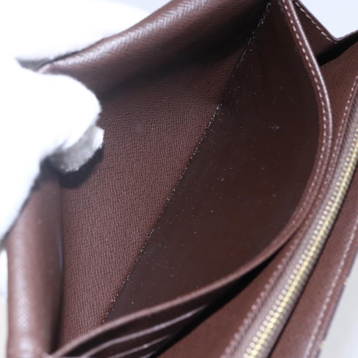 LOUIS VUITTON Monogram Mini Lin Portefeiulle Sarah Wallet M95234 LV Auth 154100