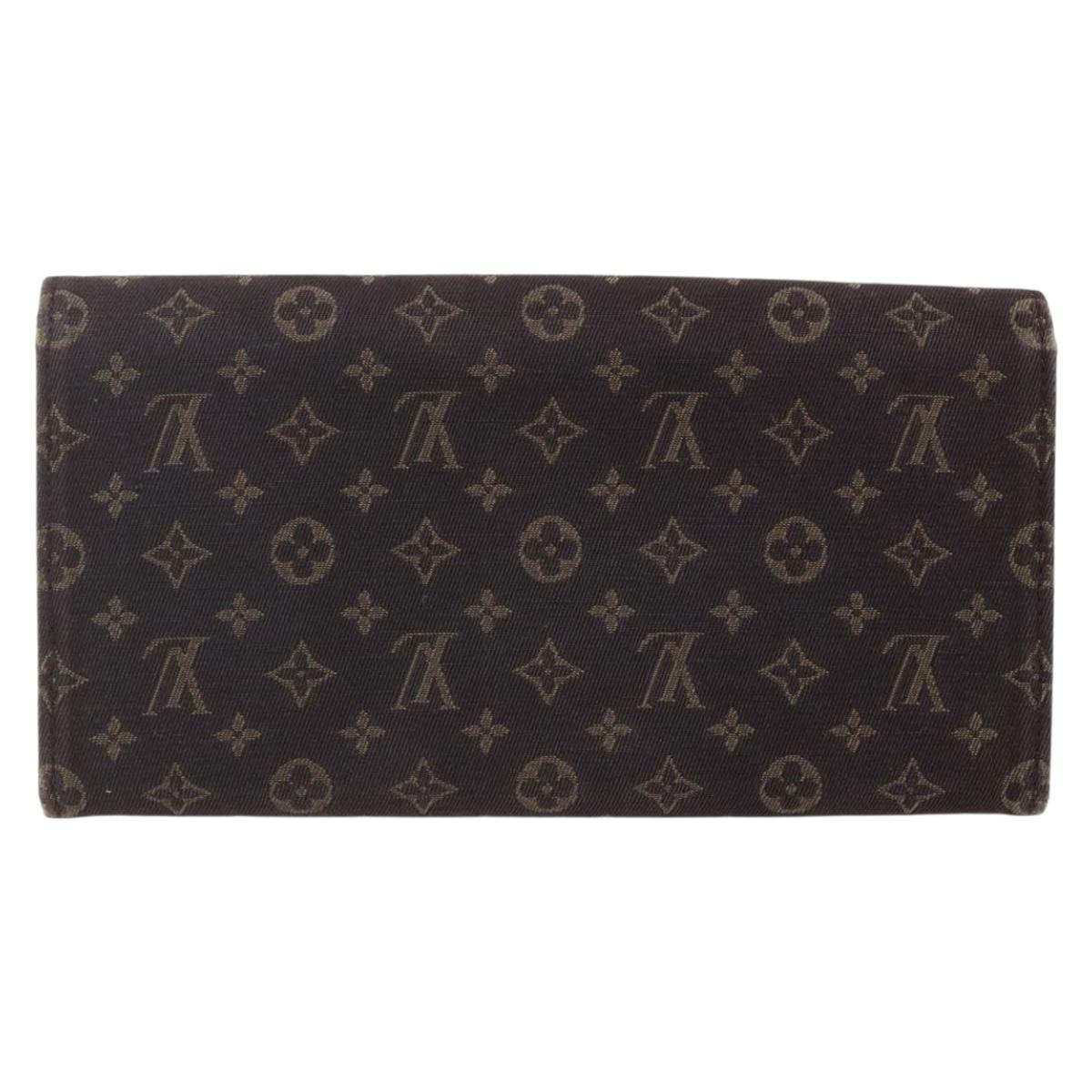 LOUIS VUITTON Monogram Mini Lin Portefeiulle Sarah Wallet M95234 LV Auth 154100