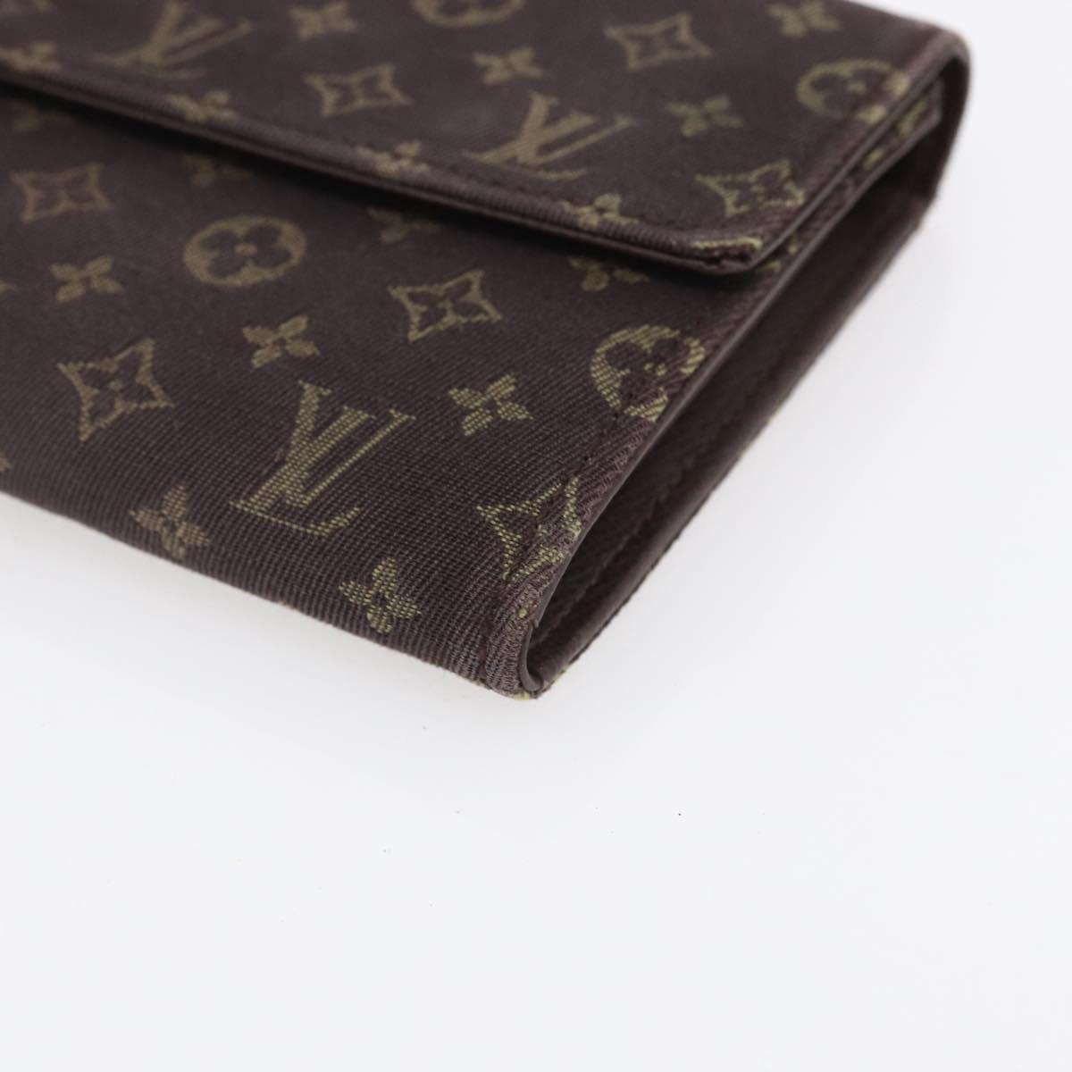 LOUIS VUITTON Monogram Mini Lin Portefeiulle Sarah Wallet M95234 LV Auth 154100
