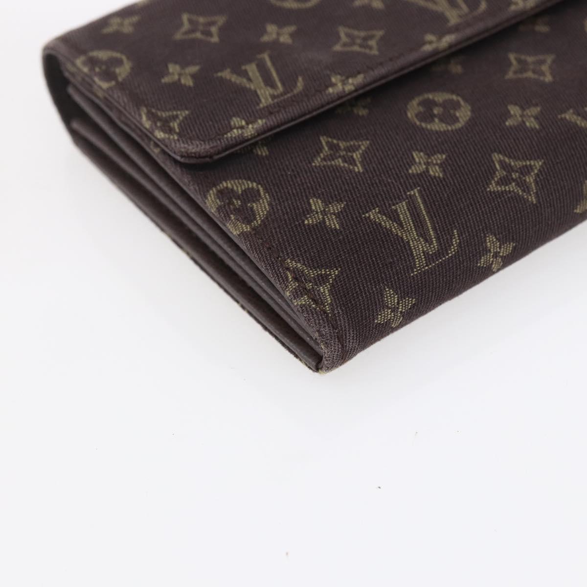 LOUIS VUITTON Monogram Mini Lin Portefeiulle Sarah Wallet M95234 LV Auth 154100