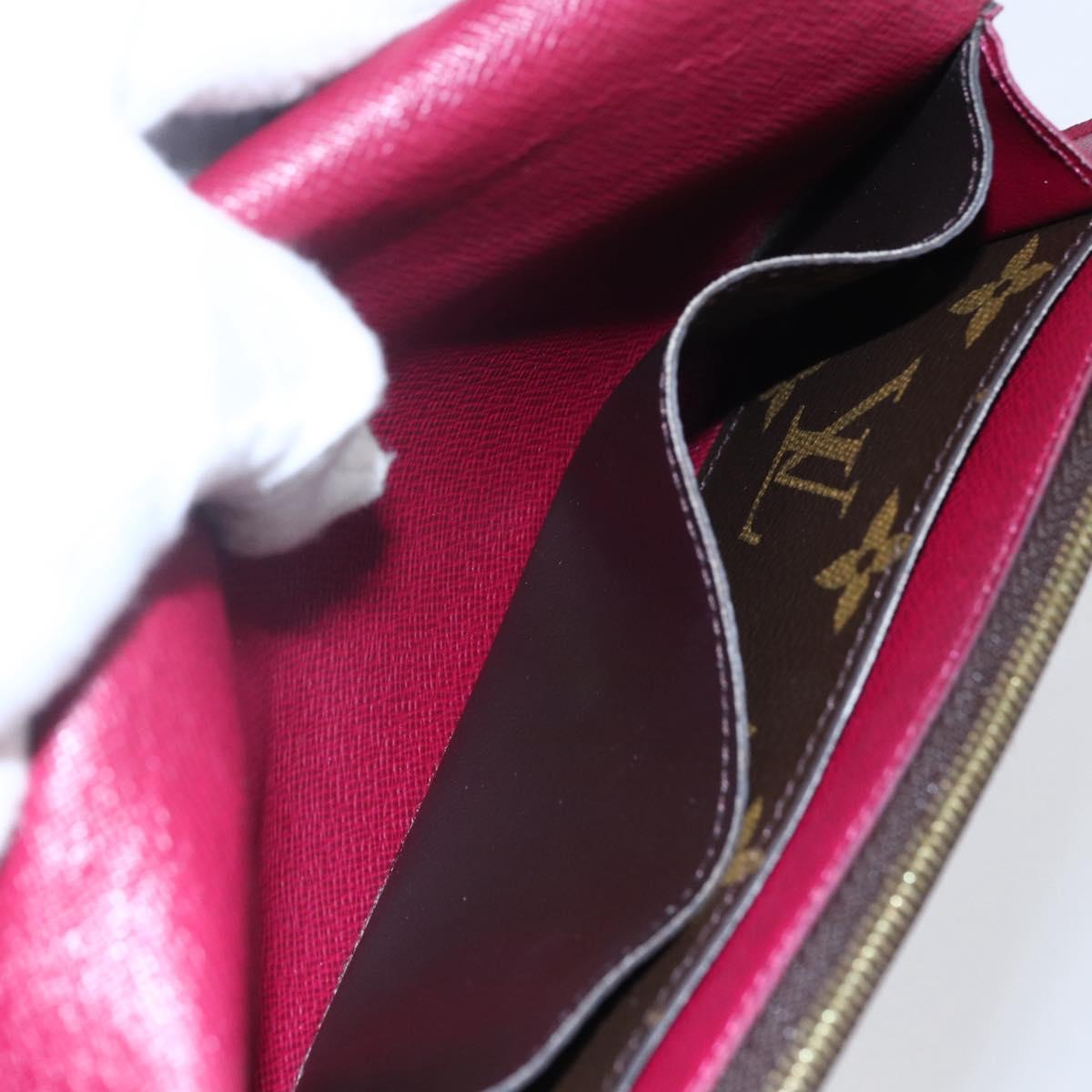 LOUIS VUITTON Monogram Portefeuille Emilie Wallet Pink M60697 LV Auth 154102