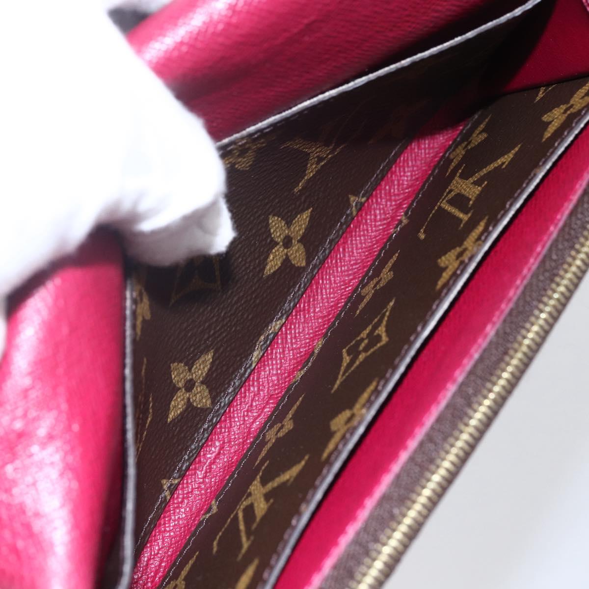 LOUIS VUITTON Monogram Portefeuille Emilie Wallet Pink M60697 LV Auth 154102