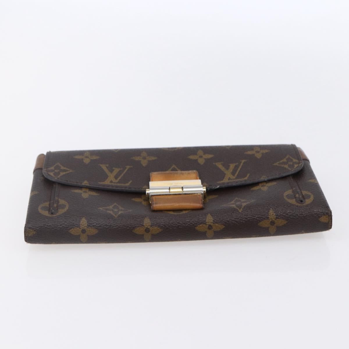 LOUIS VUITTON Monogram Portefeuille Elysee Long Wallet Camel M60361 Auth 154105