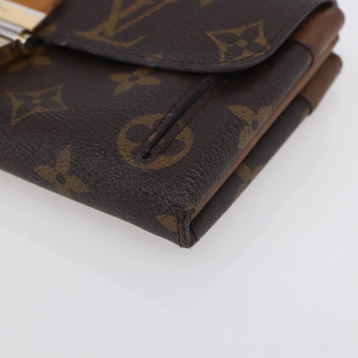LOUIS VUITTON Monogram Portefeuille Elysee Long Wallet Camel M60361 Auth 154105