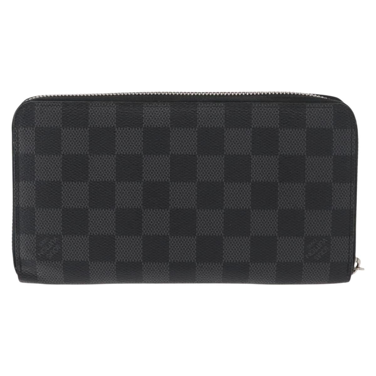 LOUIS VUITTON Damier Graphite Zippy Organizer Trunk & Lock N63182 Auth 154106