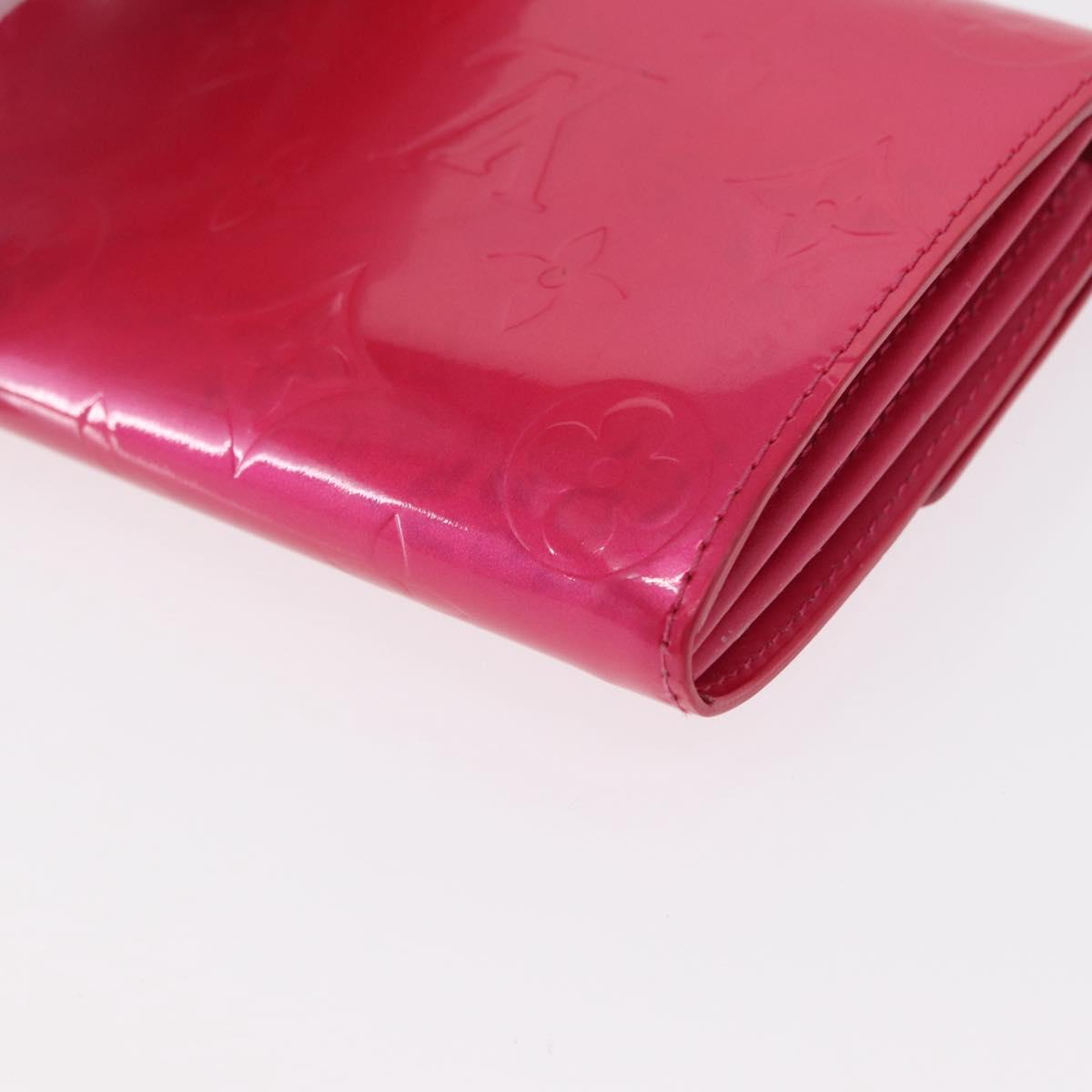 LOUIS VUITTON Vernis Porte MonnaieCredit Wallet Fusha Pink M91236 LV Auth 154108V