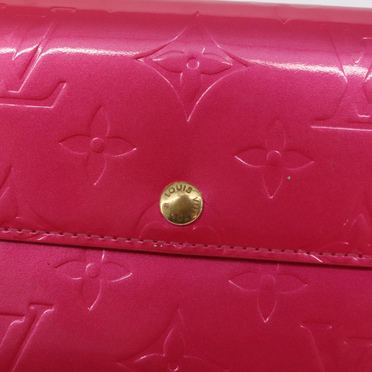 LOUIS VUITTON Vernis Porte MonnaieCredit Wallet Fusha Pink M91236 LV Auth 154108V