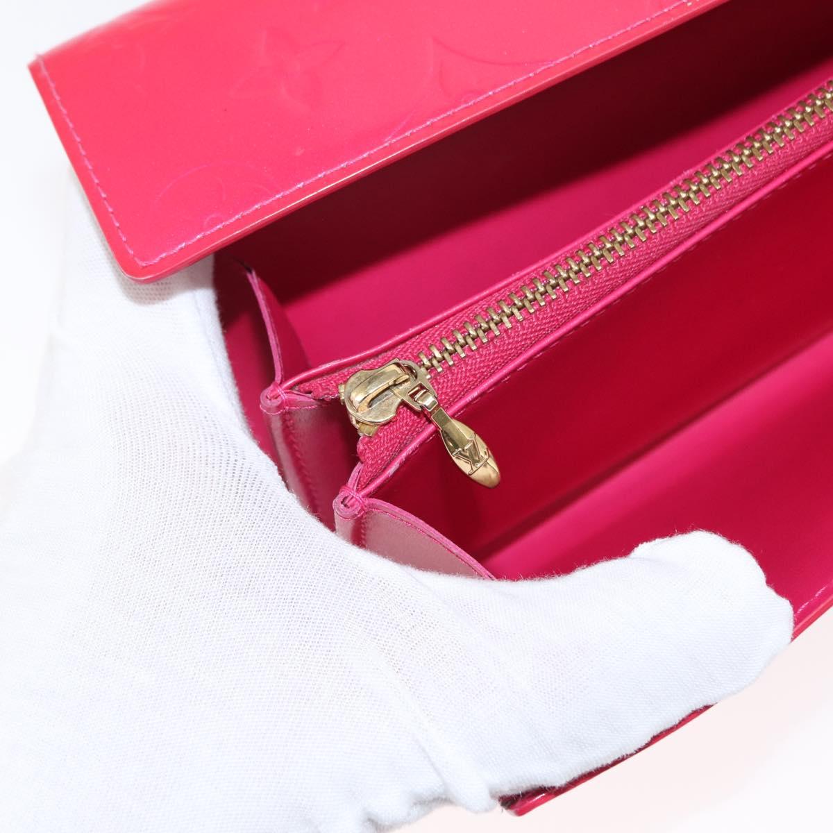 LOUIS VUITTON Vernis Porte MonnaieCredit Wallet Fusha Pink M91236 LV Auth 154108V