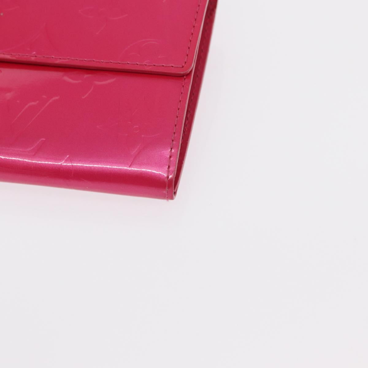 LOUIS VUITTON Vernis Porte MonnaieCredit Wallet Fusha Pink M91236 LV Auth 154108V