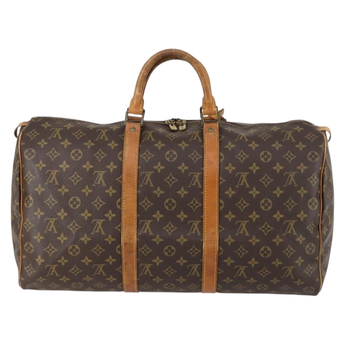 LOUIS VUITTON Monogram Keepall 50 Boston Bag M41426 LV Auth 154150