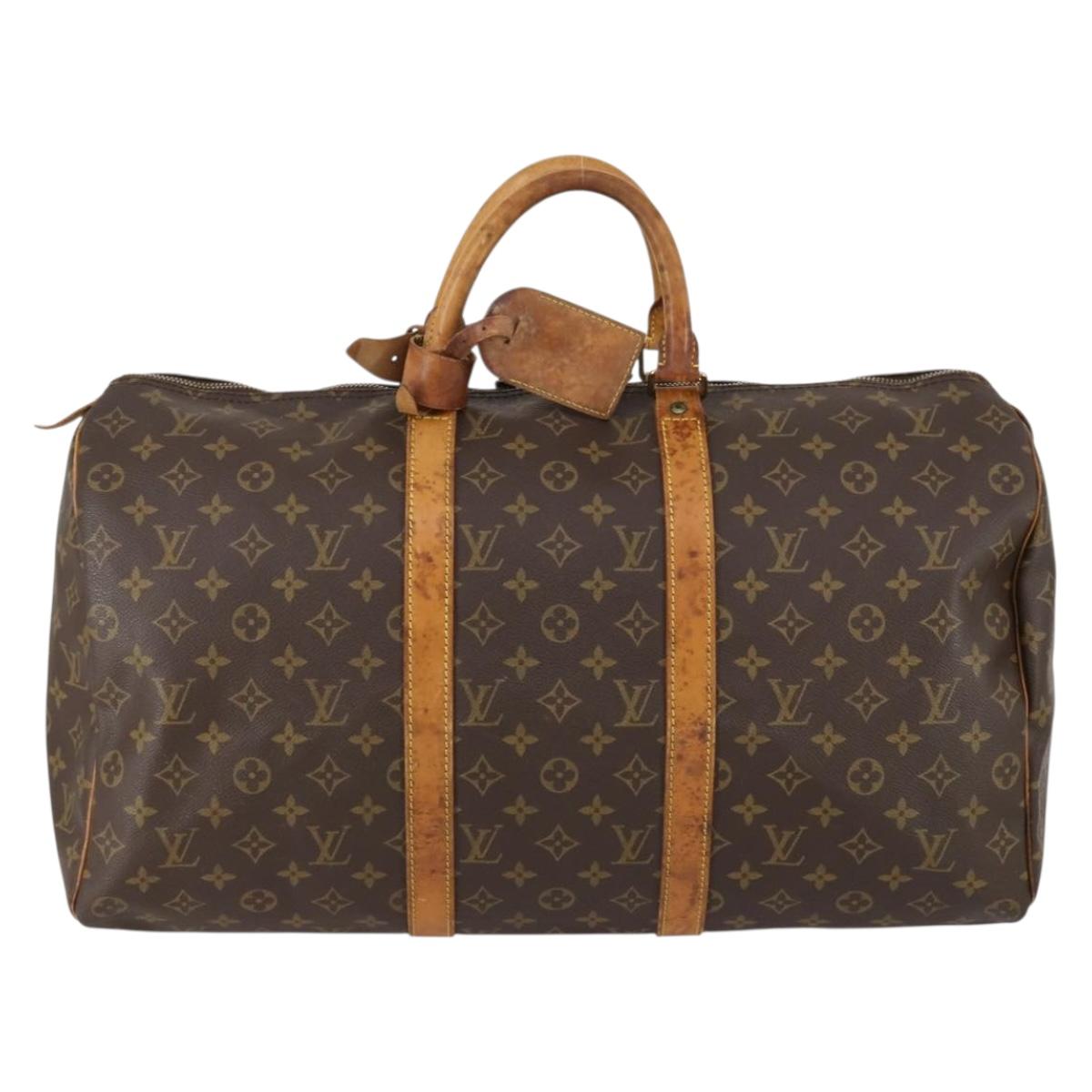 LOUIS VUITTON Monogram Keepall 50 Boston Bag M41426 LV Auth 154151