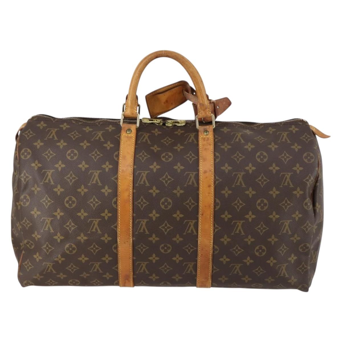 LOUIS VUITTON Monogram Keepall 50 Boston Bag M41426 LV Auth 154151