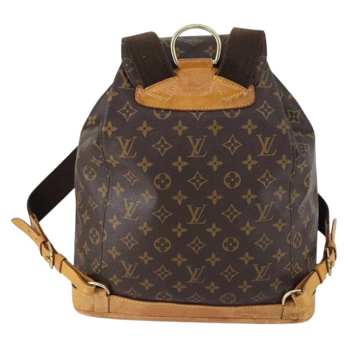 LOUIS VUITTON Monogram Montsouris GM Backpack M51135 LV Auth 154155