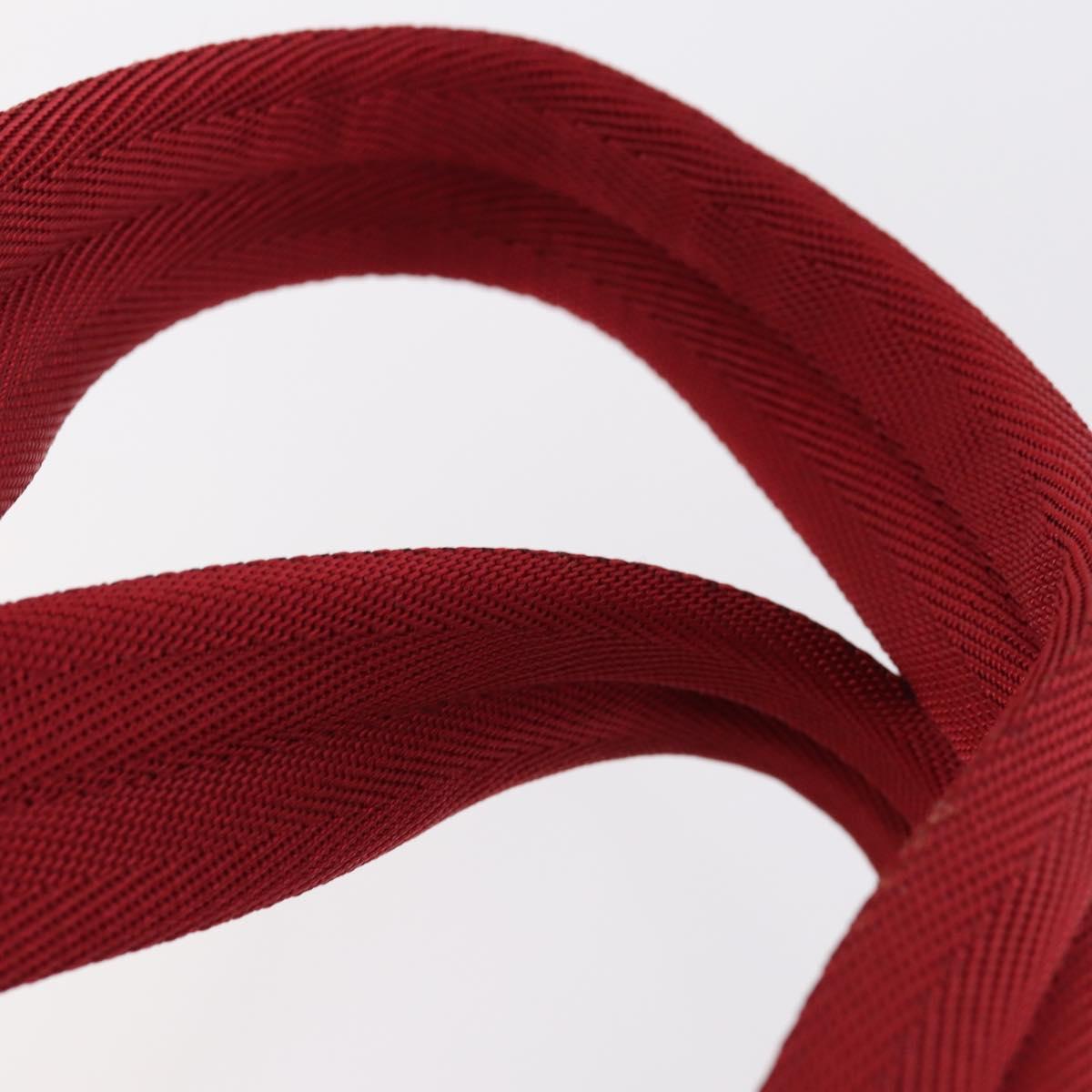 PRADA Backpack Nylon Red Silver Auth 154157