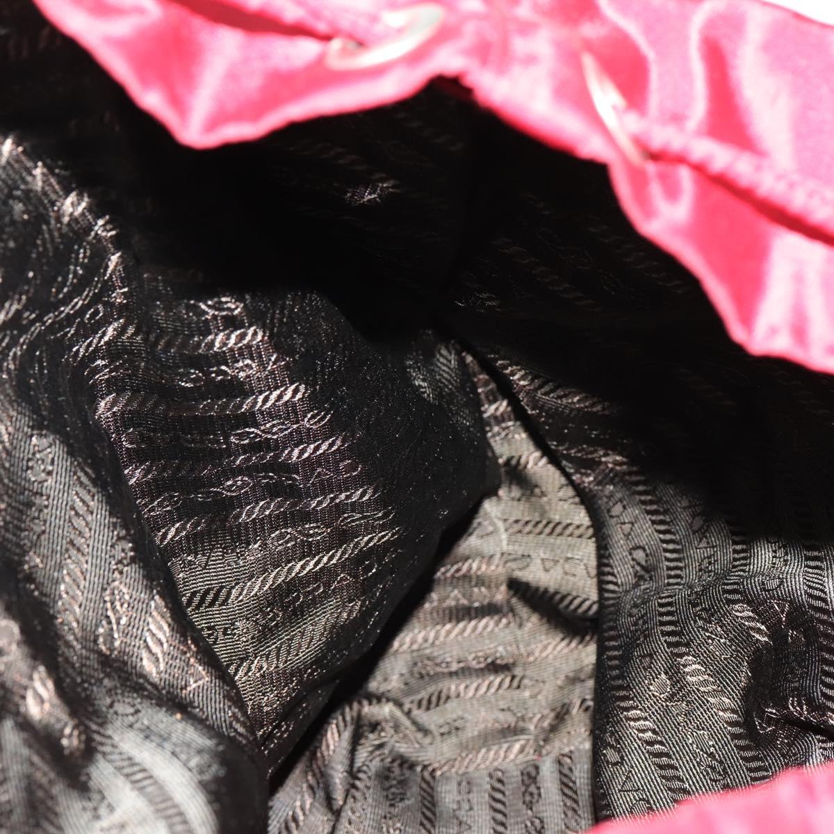 PRADA Backpack Nylon Red Silver Auth 154157