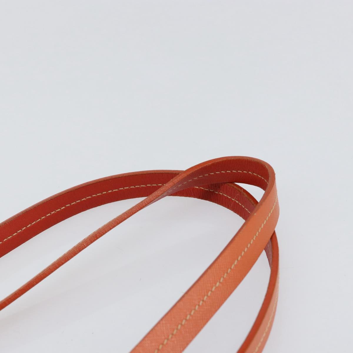 PRADA Tote Bag Nylon Orange Silver Auth 154158