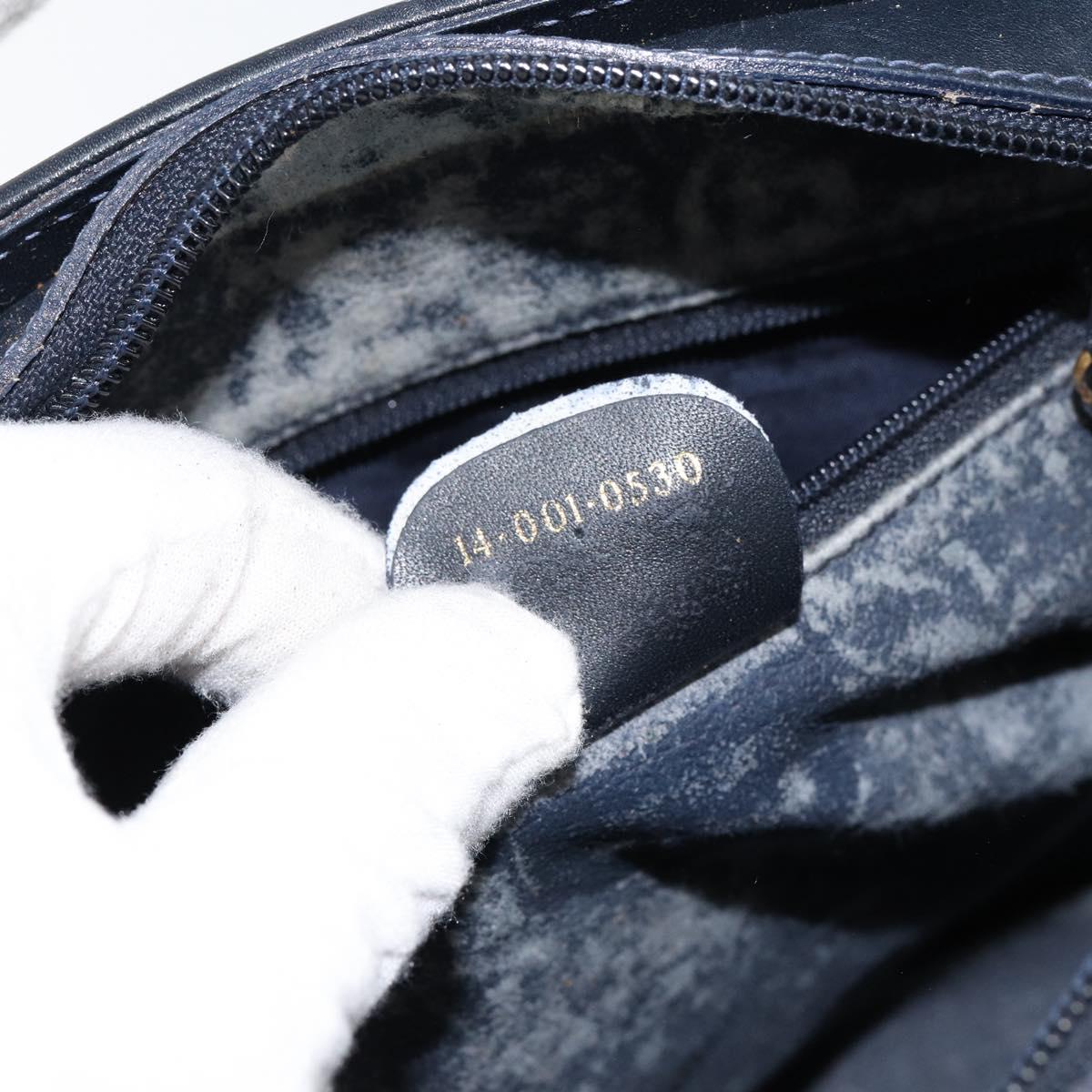 GUCCI GG Supreme Sherry Line Shoulder Bag PVC Navy Gold Auth 154161