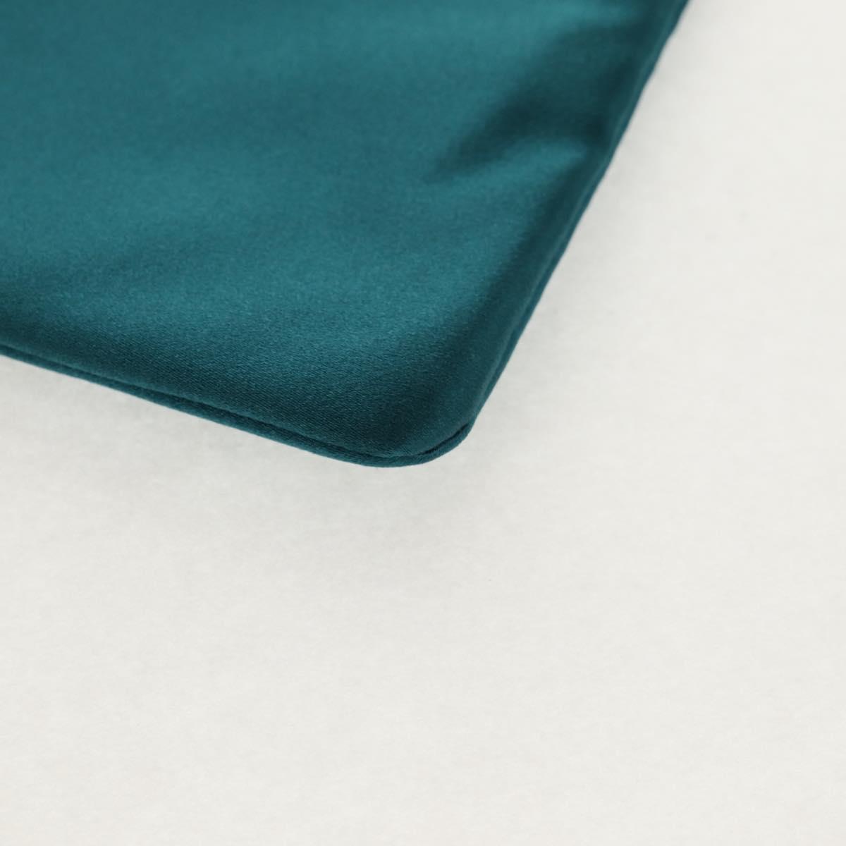 PRADA Pouch Satin Purple Gold Auth 154166M