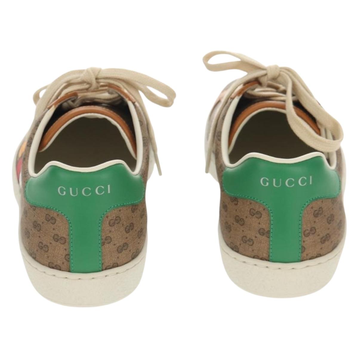 GUCCI Micro GG Canvas Disney Collaboration Sneakers Beige Auth 154167M