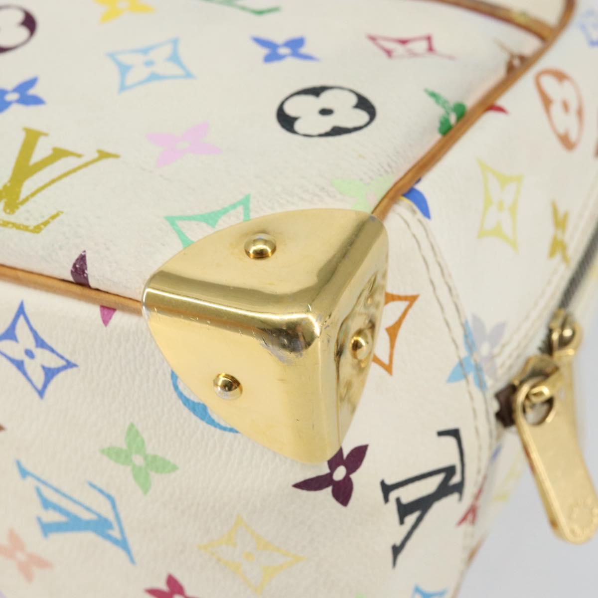 LOUIS VUITTON Monogram Multicolor Trouville Hand Bag White M92663 LV Auth 154169