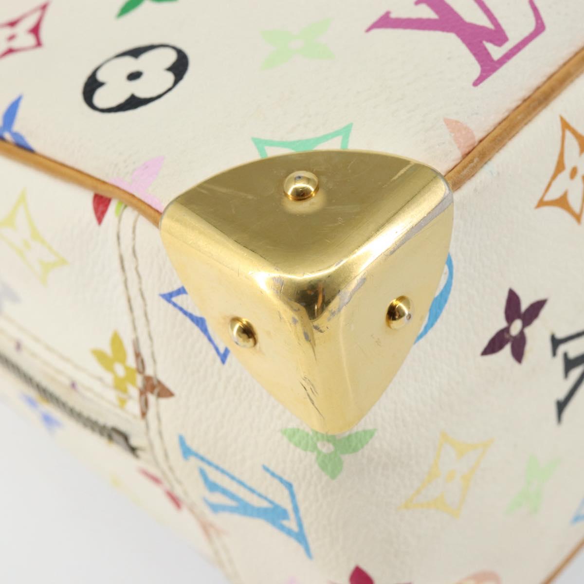 LOUIS VUITTON Monogram Multicolor Trouville Hand Bag White M92663 LV Auth 154169