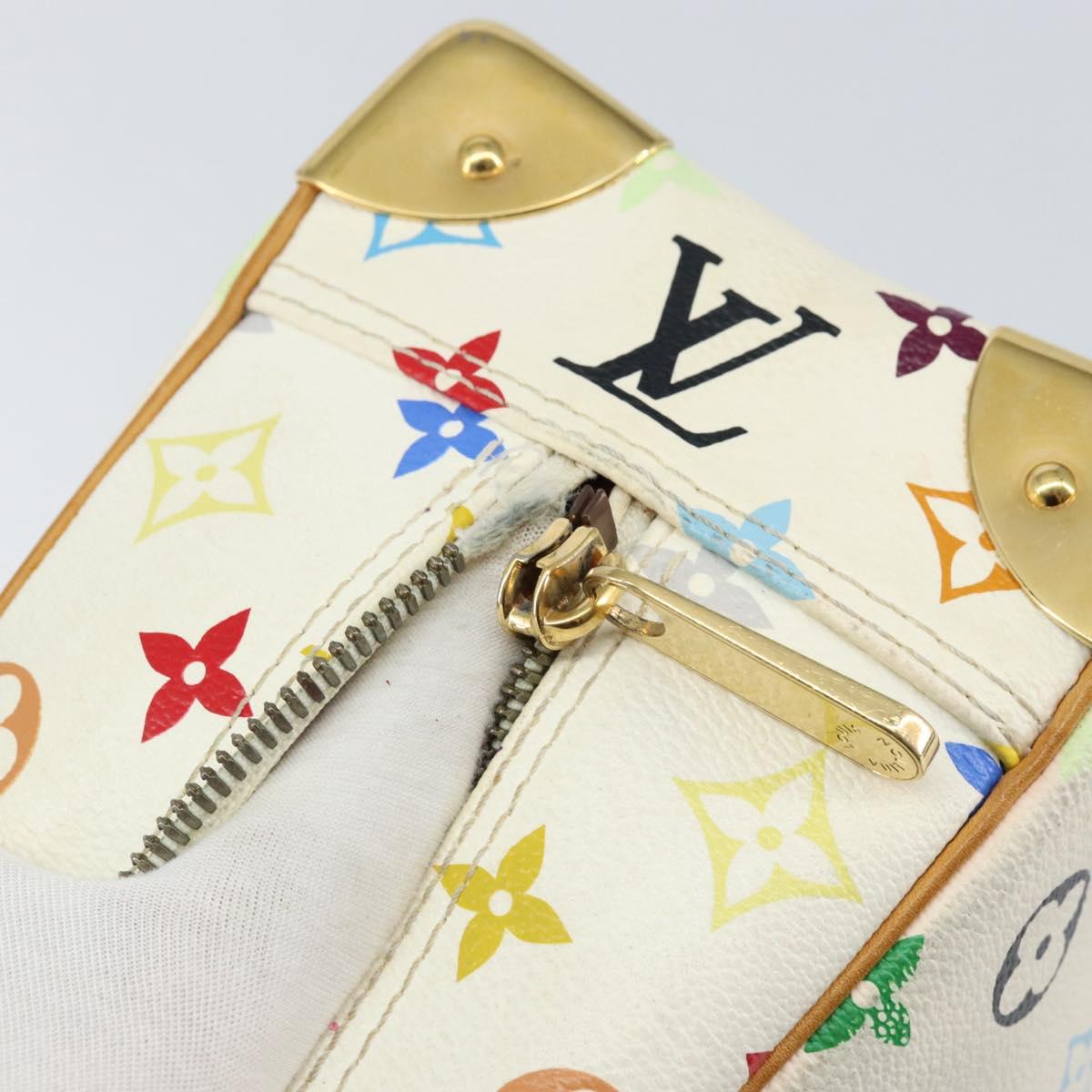 LOUIS VUITTON Monogram Multicolor Trouville Hand Bag White M92663 LV Auth 154169