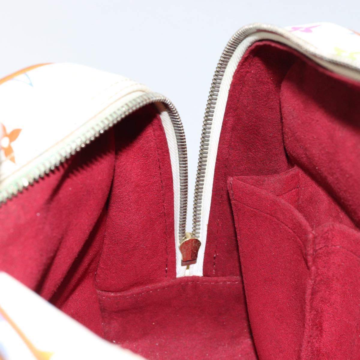 LOUIS VUITTON Monogram Multicolor Trouville Hand Bag White M92663 LV Auth 154169