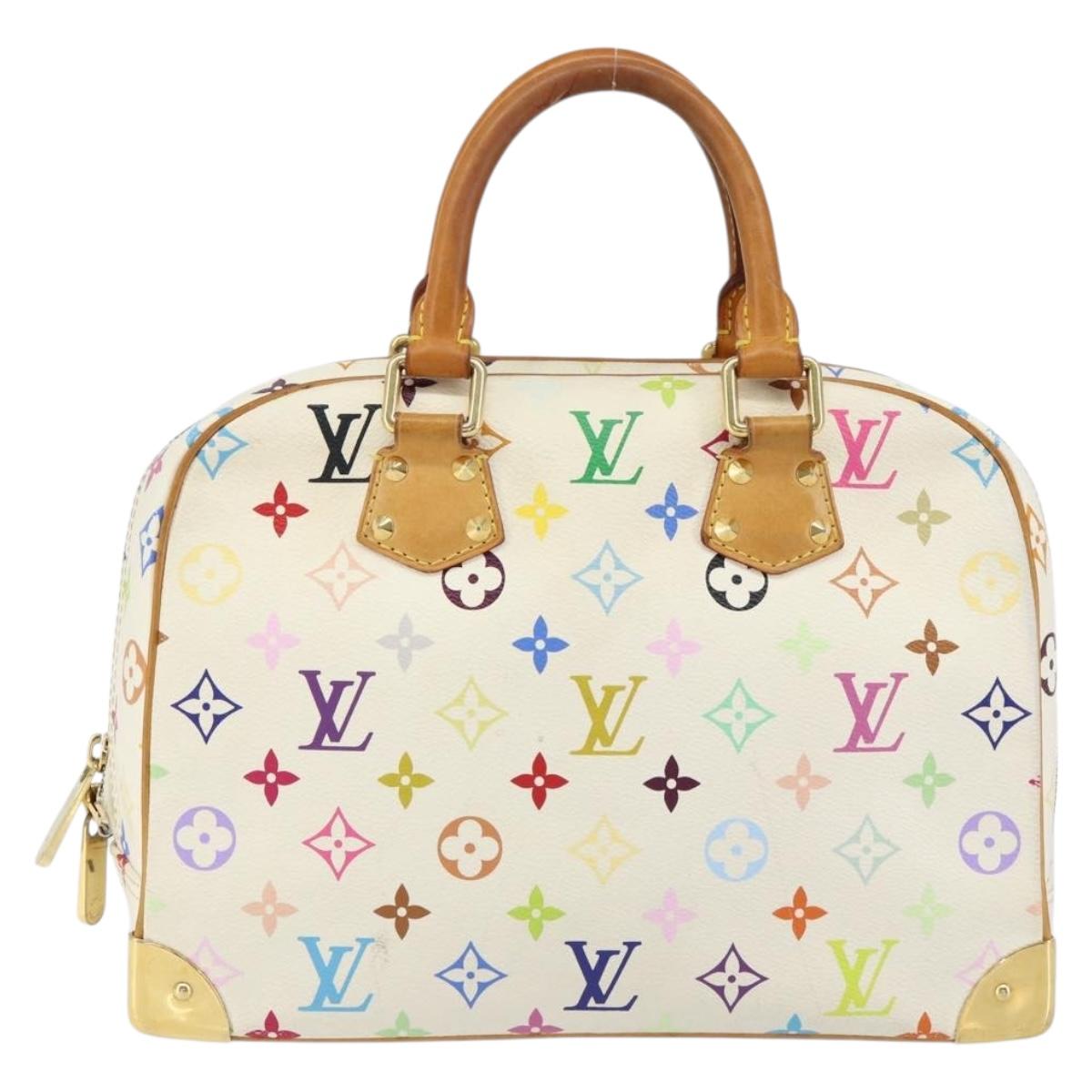 LOUIS VUITTON Monogram Multicolor Trouville Hand Bag White M92663 LV Auth 154169