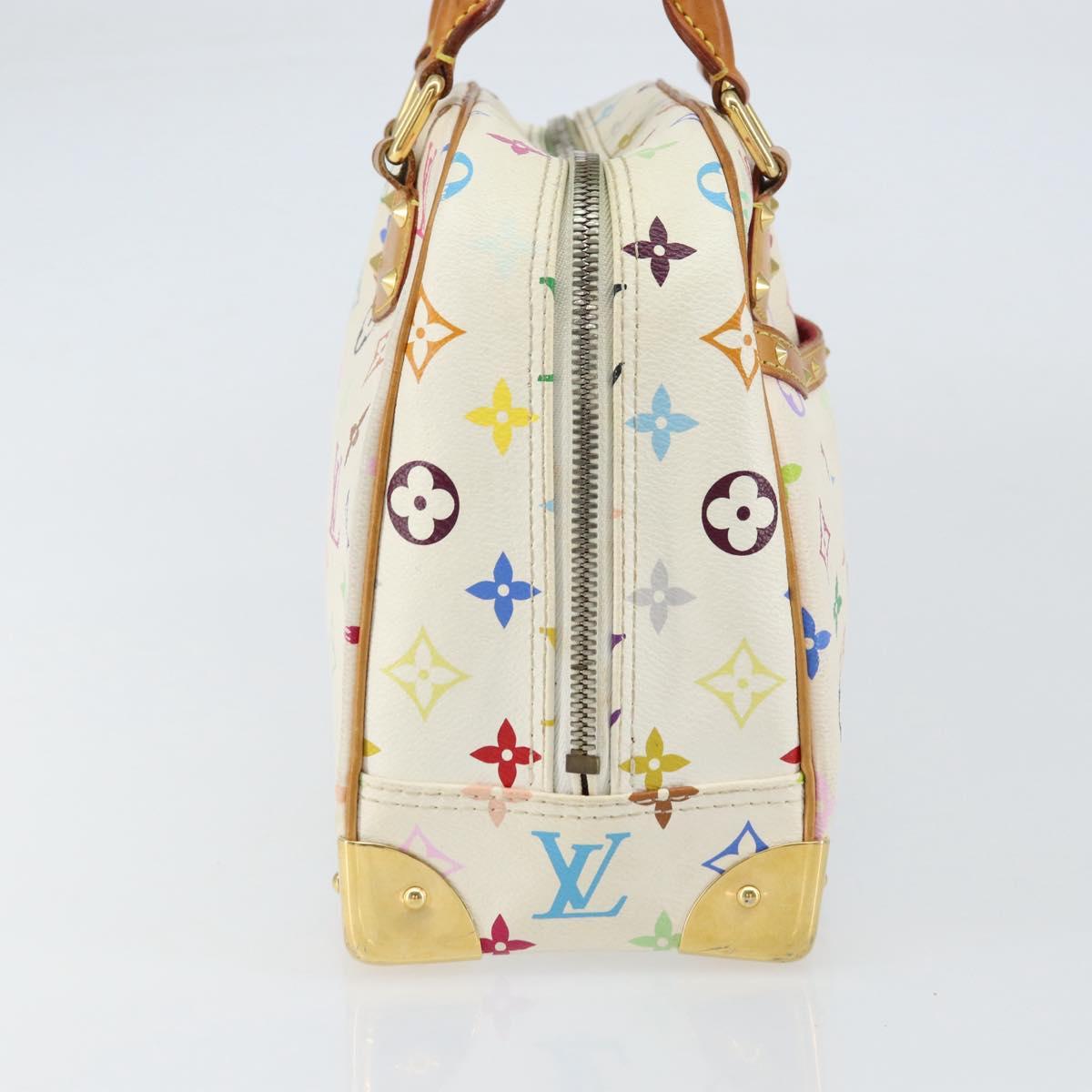 LOUIS VUITTON Monogram Multicolor Trouville Hand Bag White M92663 LV Auth 154169