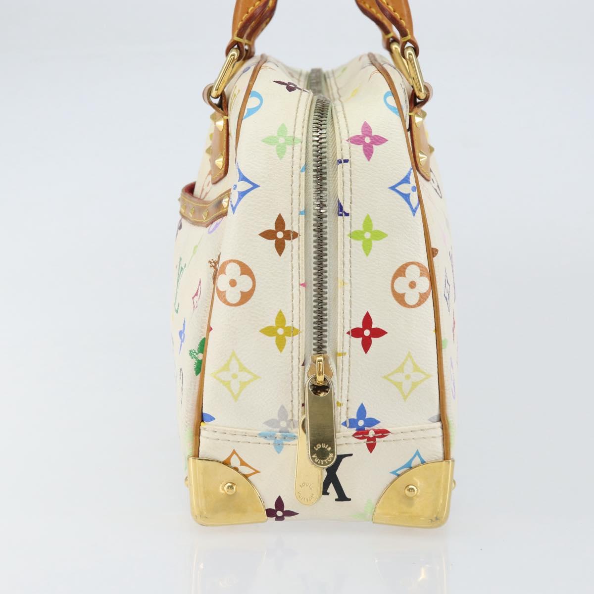 LOUIS VUITTON Monogram Multicolor Trouville Hand Bag White M92663 LV Auth 154169