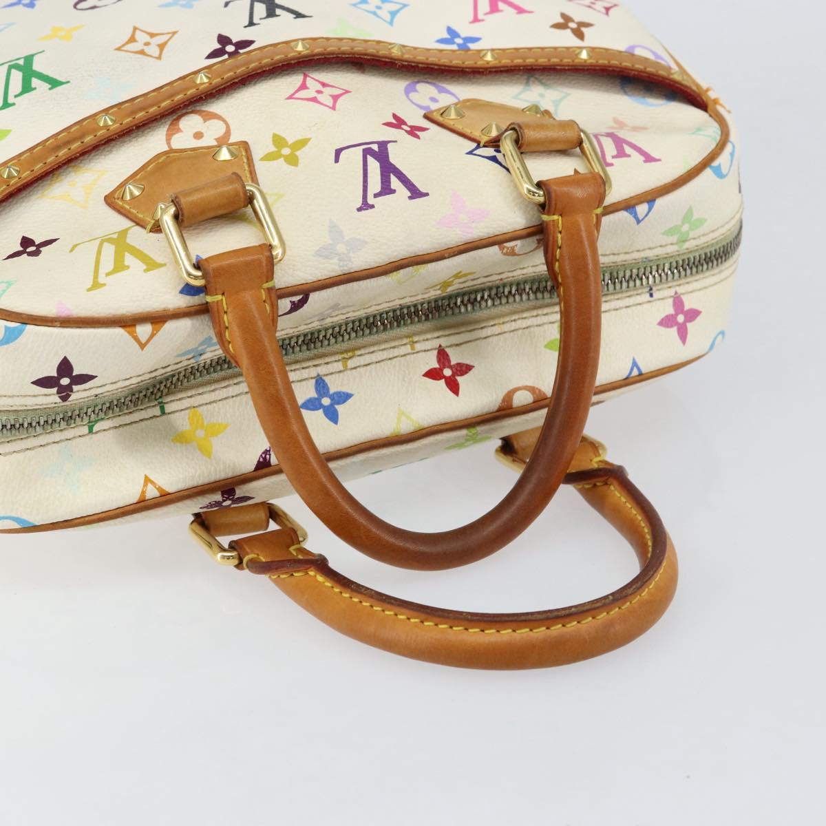 LOUIS VUITTON Monogram Multicolor Trouville Hand Bag White M92663 LV Auth 154169