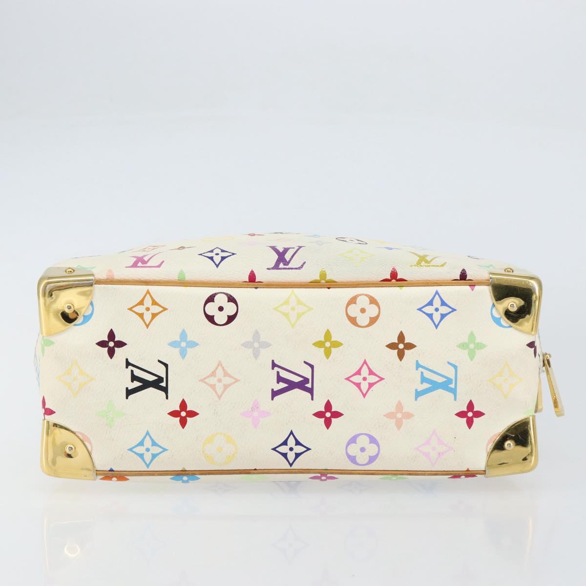 LOUIS VUITTON Monogram Multicolor Trouville Hand Bag White M92663 LV Auth 154169